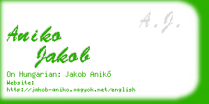 aniko jakob business card
